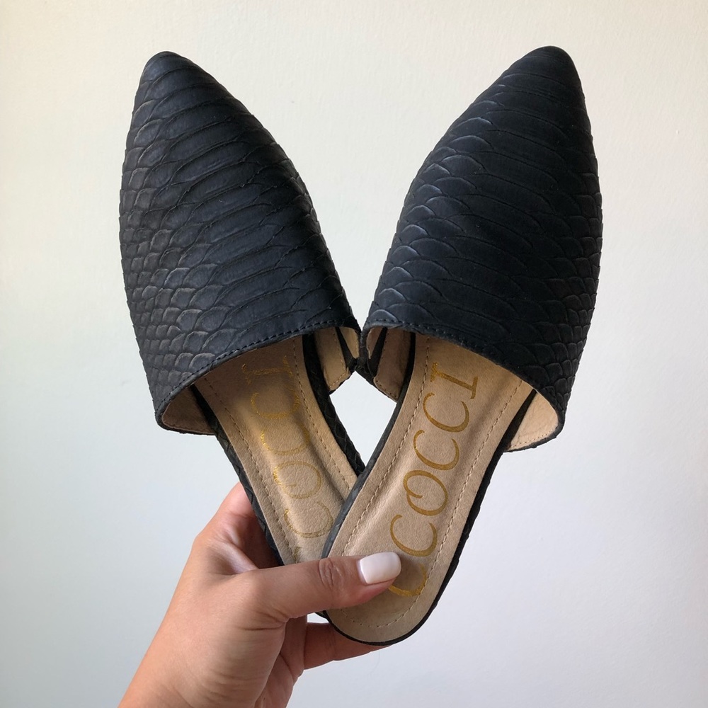 Ccocci Black Flats Snake Print